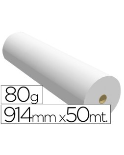 Papel reprografia para plotter 914mmx50mt 80 g impresion ink-jet