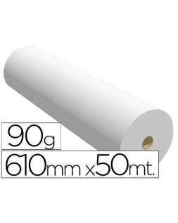 Papel reprografia para plotter 610mmx50mt 90 g impresion ink-jet