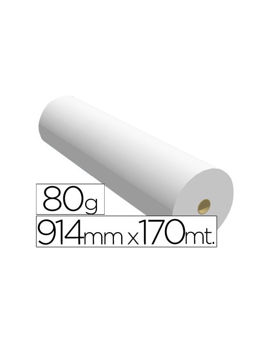 Papel reprografia ppc para plotter 914x170mt 80 g