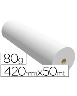 Papel reprografia para plotter 420mmx50mt 80 g impresion ink-jet