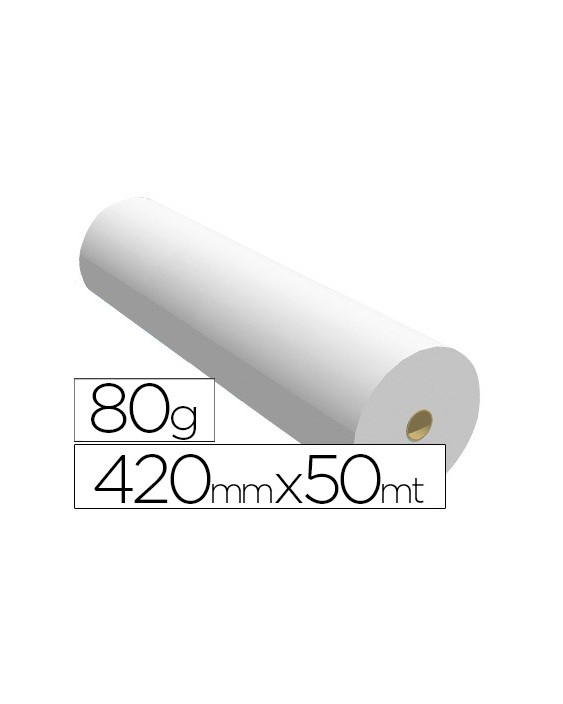 Papel reprografia para plotter 420mmx50mt 80 g impresion ink-jet