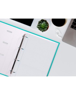 Recambio liderpapel a4 100 hojas 60gr cuadro 3 mm con margen 4 taladros