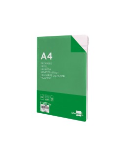 Recambio liderpapel a4 100 hojas 60gr pauta 5ª 2.5mm con margen 4 taladros