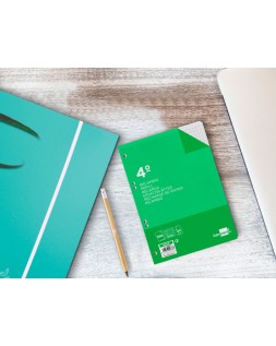 Recambio liderpapel cuarto 100 hojas 60gr cuadro 8mm con margen 6 taladros