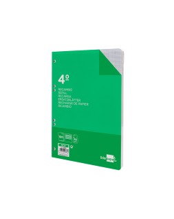 Recambio liderpapel cuarto 100 hojas 60gr milimetrado sin margen 6 taladros