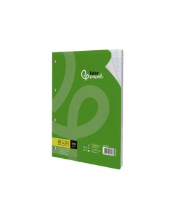 Recambio liderpapel a4 100 hojas 100gr milimetrado 2mm sin margen 4 taladros