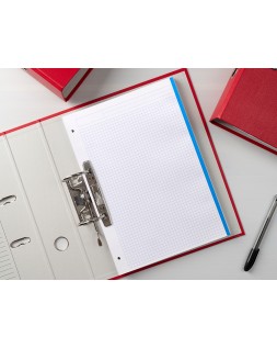 Recambio liderpapel a4 120 hojas 80gr cuadro 5mm sin ma rgen 4 taladros bandas de 5 colores