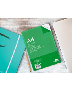 Recambio liderpapel a4 100 hojas 60gr rayado nº 46 4 taladros