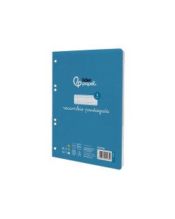 Recambio liderpapel a5 pautaguia 100 hojas 75gr cuadriculado pautado 3mm con margen 6 taladros