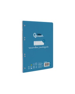 Recambio liderpapel a5 pautaguia 100 hojas 75gr cuadriculado pautado 3mm con margen 6 taladros