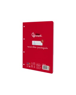Recambio liderpapel cuarto pautaguia 100 hojas 75gr cuadriculado pautado 5 mm con margen 6 taladros