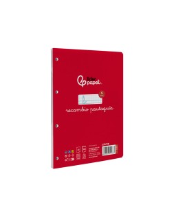 Recambio liderpapel cuarto pautaguia 100 hojas 75gr cuadriculado pautado 5 mm con margen 6 taladros