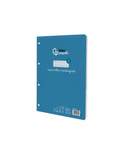 Recambio liderpapel a4 pautaguia 100 hojas 75gr cuadriculado pautado 3mm con margen 4 taladros