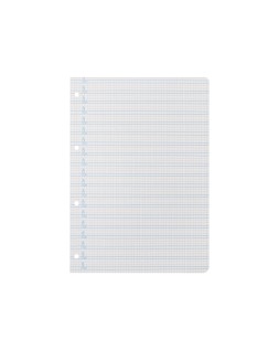 Recambio liderpapel a4 pautaguia 100 hojas 75gr cuadriculado pautado 4mm con margen 4 taladros