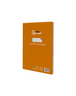 Recambio liderpapel a4 pautaguia 100 hojas 75gr cuadriculado pautado 2,5mm con margen 4 taladros