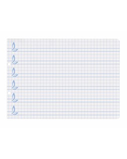 Recambio liderpapel cuarto apaisado pautaguia 100 hojas 75gr cuadriculado pautado 6mm con margen 2 taladros