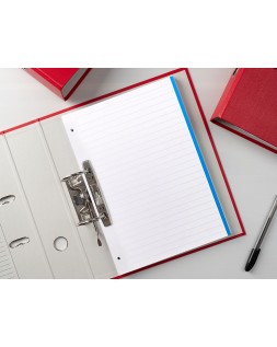 Recambio liderpapel a4 100 hojas 100gr rayado horizontal 4 taladros bandas de 5 colores