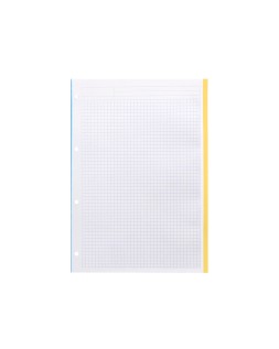 Recambio antartik a4 100 hojas 90gr cuadro 5 mm 4 taladros bandas de 5 colores