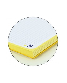 Recambio color 1 oxford din a4+ 80 hojas 90 gr cuadro 5 mm 4 taladros color amarillo