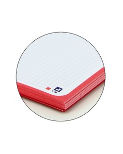 Recambio color 1 oxford din a4+ 80 hojas 90 gr cuadro 5 mm 4 taladros color rojo