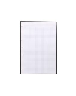 Recambio antartik a4 80 hojas 90gr cuadro 5 mm 4 taladros 1 banda marco color negro