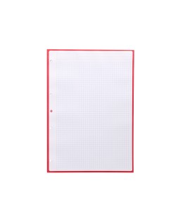 Recambio antartik a4 80 hojas 90gr cuadro 5 mm 4 taladros 1 banda marco color frambuesa