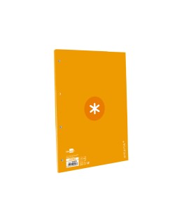 Recambio antartik a4 80 hojas 90gr cuadro 5 mm 4 taladros 1 banda marco color mostaza