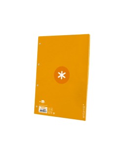 Recambio antartik a4 80 hojas 90gr cuadro 5 mm 4 taladros 1 banda marco color mostaza