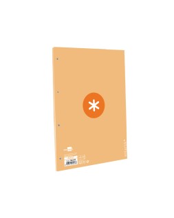 Recambio antartik a4 80 hojas 90gr cuadro 5mm 4 taladros 1 banda con marco color peach