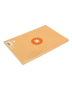 Recambio antartik a4 80 hojas 90gr cuadro 5mm 4 taladros 1 banda con marco color peach