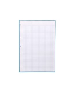 Recambio antartik a4 80 hojas 90gr cuadro 5mm 4 taladros 1 banda con marco color celeste