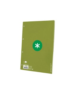 Recambio antartik a4 80 hojas 90gr cuadro 5mm 4 taladros 1 banda con marco color verde