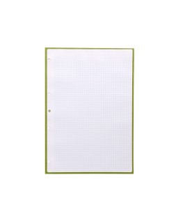 Recambio antartik a4 80 hojas 90gr cuadro 5mm 4 taladros 1 banda con marco color verde