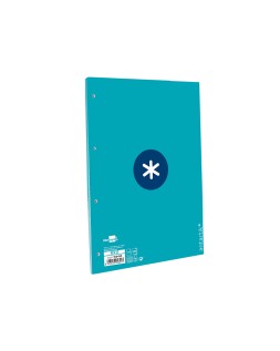 Recambio antartik a4 80 hojas 90gr cuadro 5mm 4 taladros 1 banda con marco color turquesa