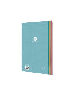 Recambio antartik a4 100 hojas 90gr puntos dots 4 taladros bandas de 5 colores