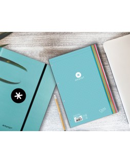 Recambio antartik a4 100 hojas 90gr puntos dots 4 taladros bandas de 5 colores