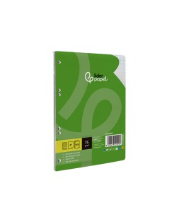 Recambio liderpapel a5 100 hojas 75gr cuadro 3mm con margen 6 taladros