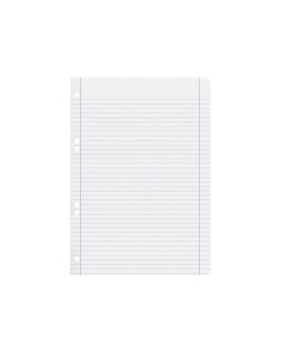 Recambio liderpapel din a5 100 hojas 75 gr horizontal con margen 6 taladros