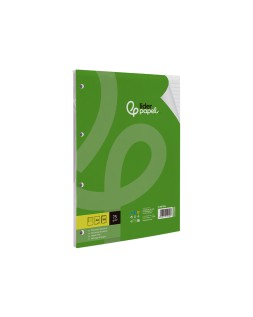Recambio liderpapel a4 100 hojas 75gr horizontal con margen 4 taladros