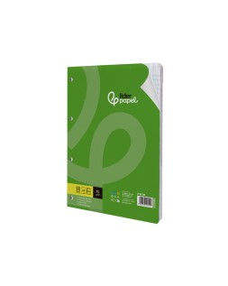 Recambio liderpapel a4 100 hojas 75gr milimetrado 2 mm sin margen 4 taladros
