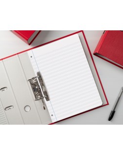 Recambio liderpapel a4 100 hojas 75 gr pauta 4º 3.5mm con margen 4 taladros