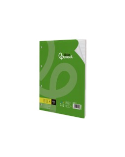 Recambio liderpapel a4 100 hojas 100gr pauta 3,5mm con margen 4 taladros