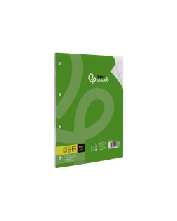 Recambio liderpapel a4 100 hojas 100gr pauta 3,5mm con margen 4 taladros