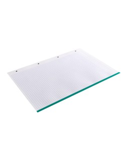 Recambio antartik a4 80 hojas 90 g cuadro 5 mm 4 taladros bandas de 5 colores pasteles