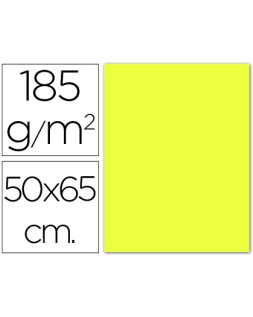 Cartulina guarro amarillo limon 50x65 cm 185 gr