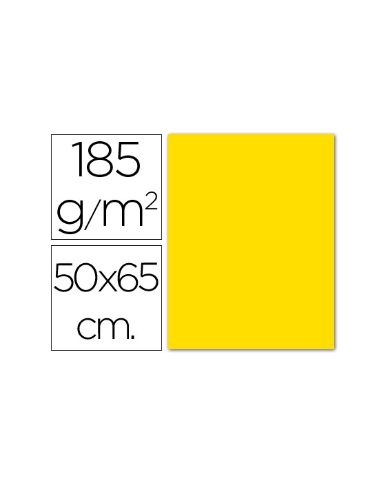 Cartulina guarro gualda 50x65 cm 185 gr