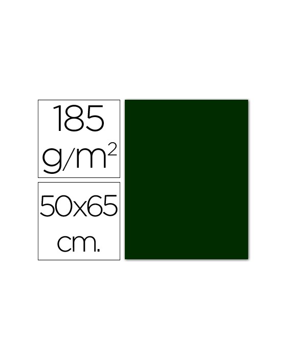 Cartulina guarro verde amazona 50x65 cm 185 gr