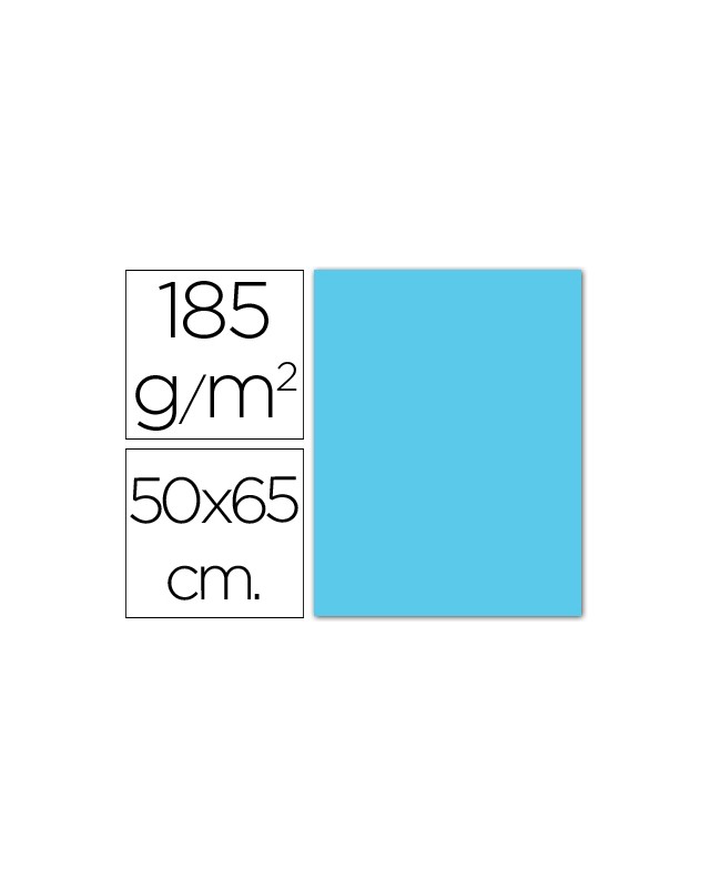 Cartulina guarro azul cielo 50x65 cm 185 gr
