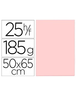Cartulina guarro rosa 50x65 cm 185 gr