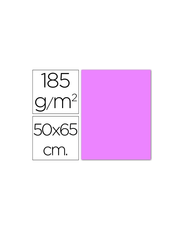 Cartulina guarro lila 50x65 cm 185 gr